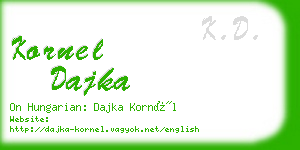 kornel dajka business card